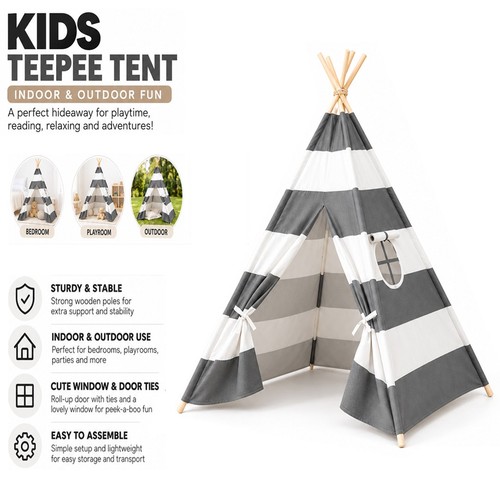Large kids teepee tent canvas - large,