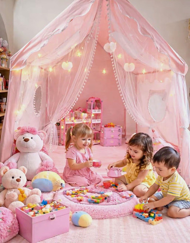 Pink princess castle - pink, tent